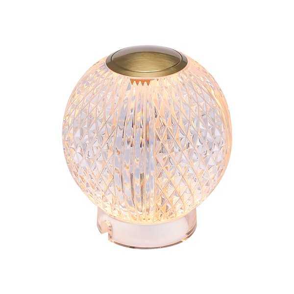 Crystal Round Lamp – Diamond Pattern Rechargeable Touch Night Light