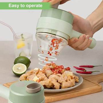 Electric Handheld Vegetable Cutter & Slicer – Multifunctional Mini Food Chopper